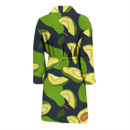 Avocado Pattern Print Design AC013 Men Bathrobe