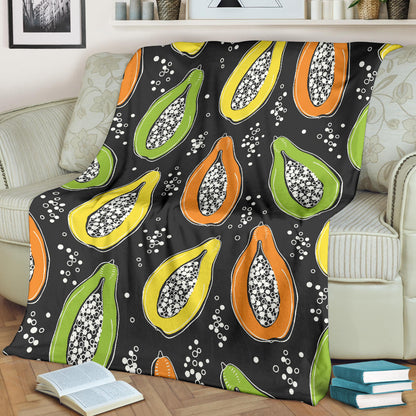 Papaya Pattern Print Design PP05 Fleece Blanket