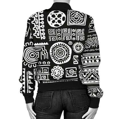 Polynesian Pattern Print Design A02 Women's Bomber Jacket