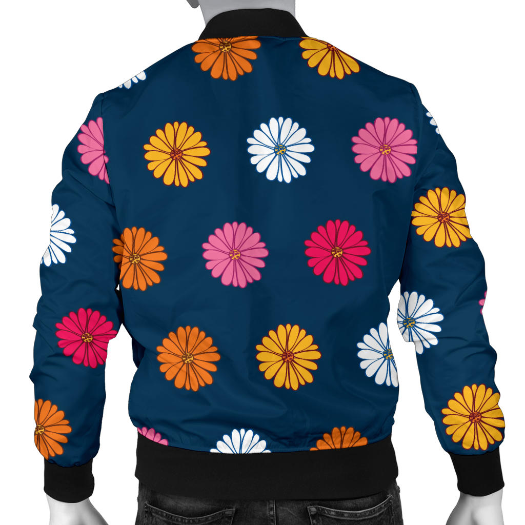 Gerberas Pattern Print Design GB06 Men Bomber Jacket