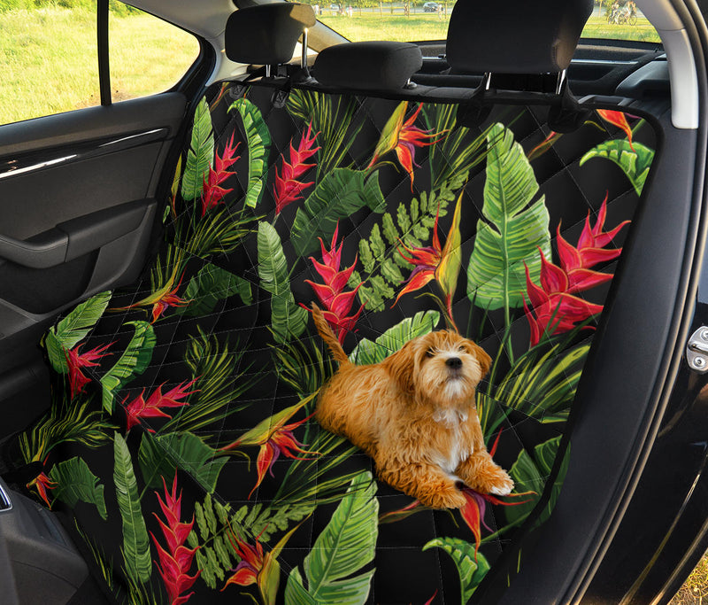 Bird Of Paradise Pattern Print Design BOP010 Rear Dog  Seat Cover