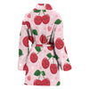 Cherry Pattern Print Design CH02 Women Bathrobe