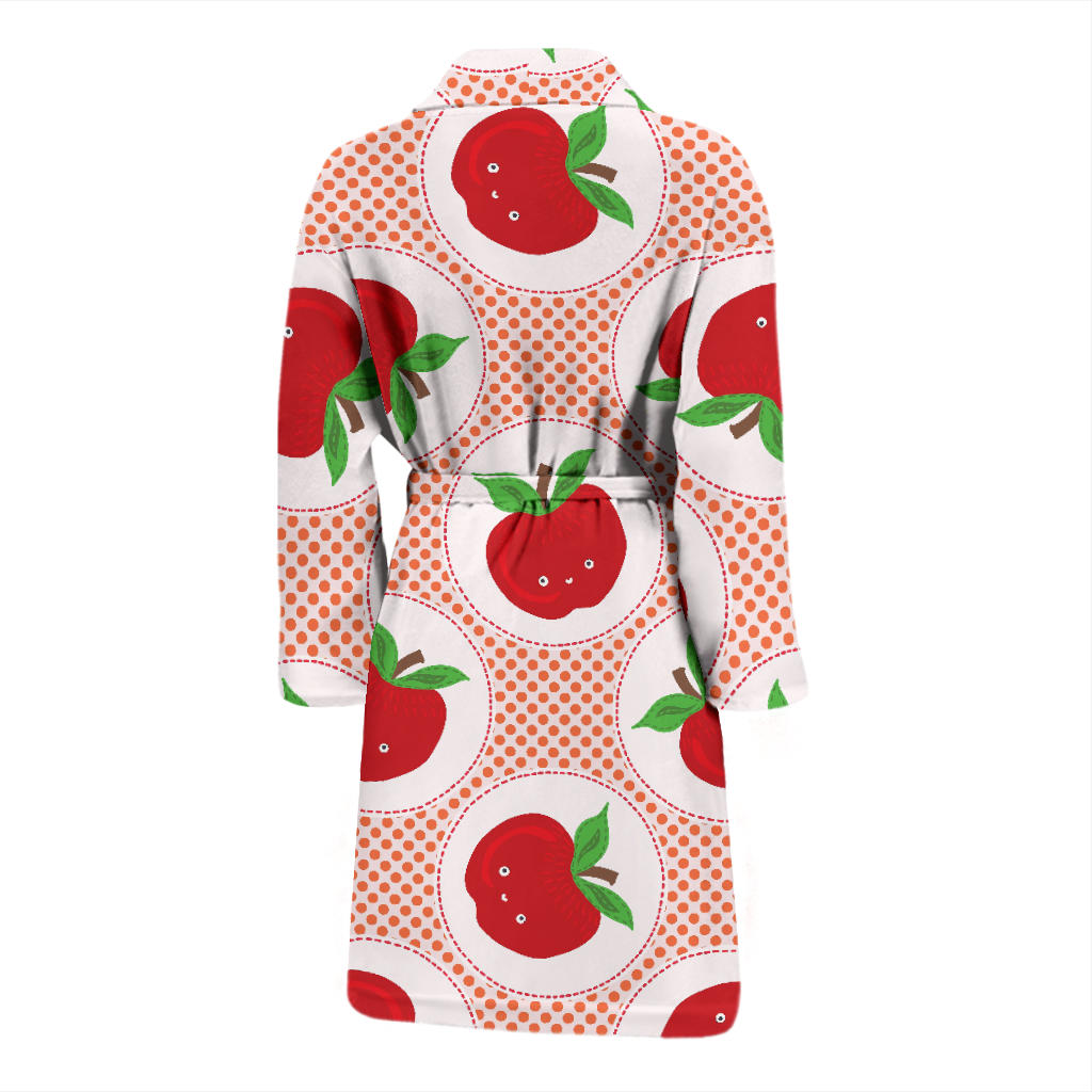 Apple Pattern Print Design AP08 Men Bathrobe