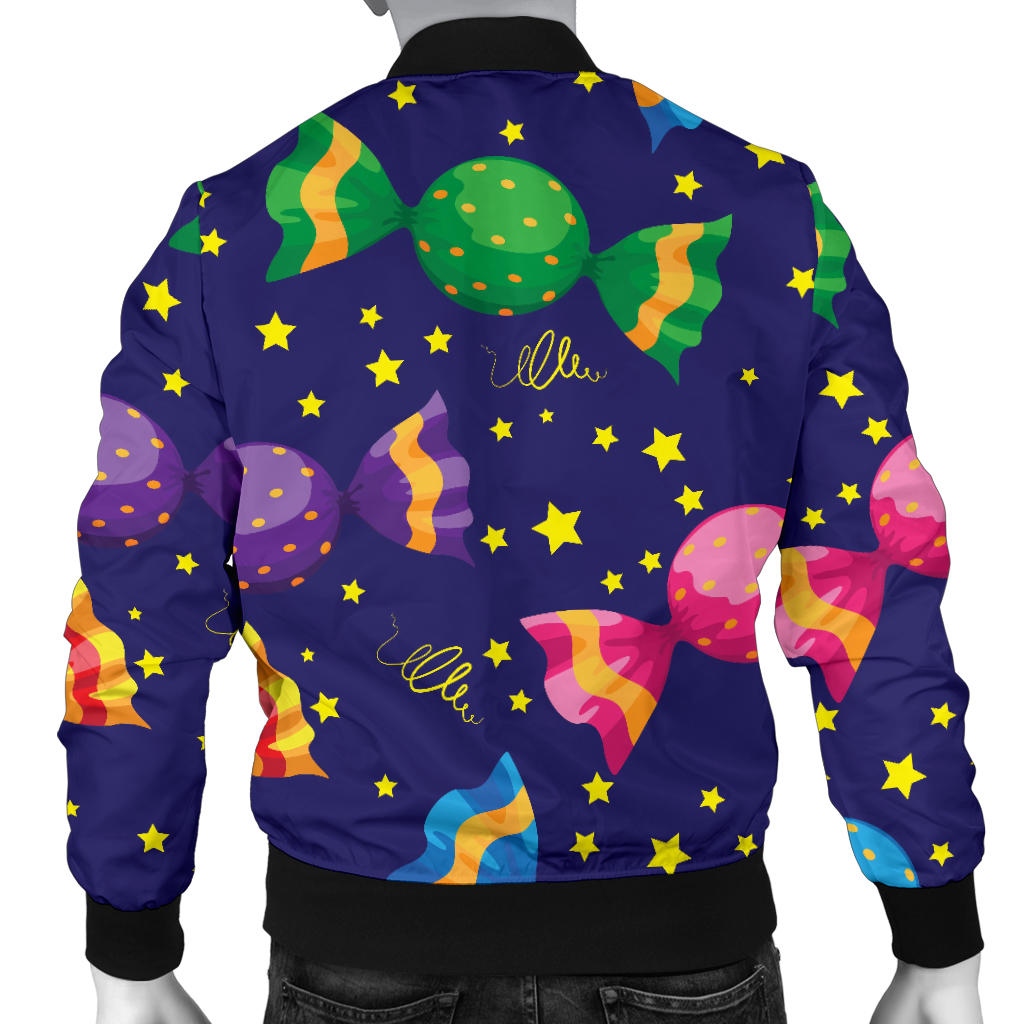 Candy Pattern Print Design CA06 Men Bomber Jacket