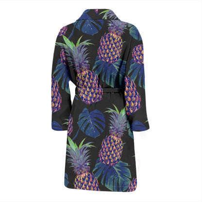 Pineapple Pattern Print Design PP04 Men Bathrobe