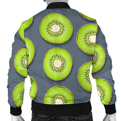 Kiwi Pattern Print Design KW06 Men Bomber Jacket