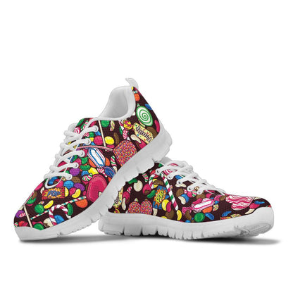 Candy Pattern Print Design CA02 Sneakers White Bottom Shoes