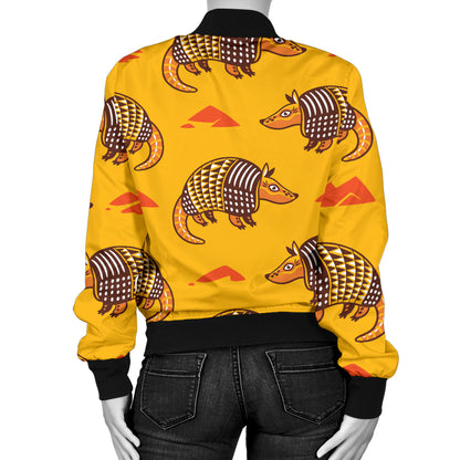 Armadillo Pattern Print Design 03 Women's Bomber Jacket