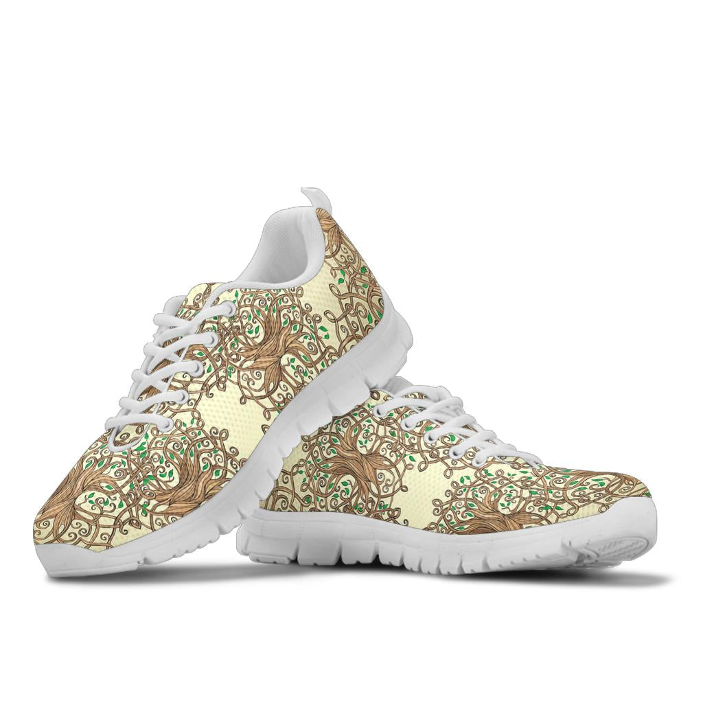 Celtic Tree of life Sneakers White Bottom Shoes