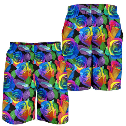 Rose Pattern Print Design RO02 Mens Shorts