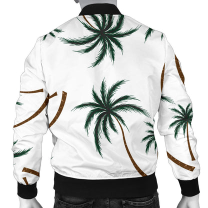 Palm Tree Pattern Print Design PT07 Men Bomber Jacket