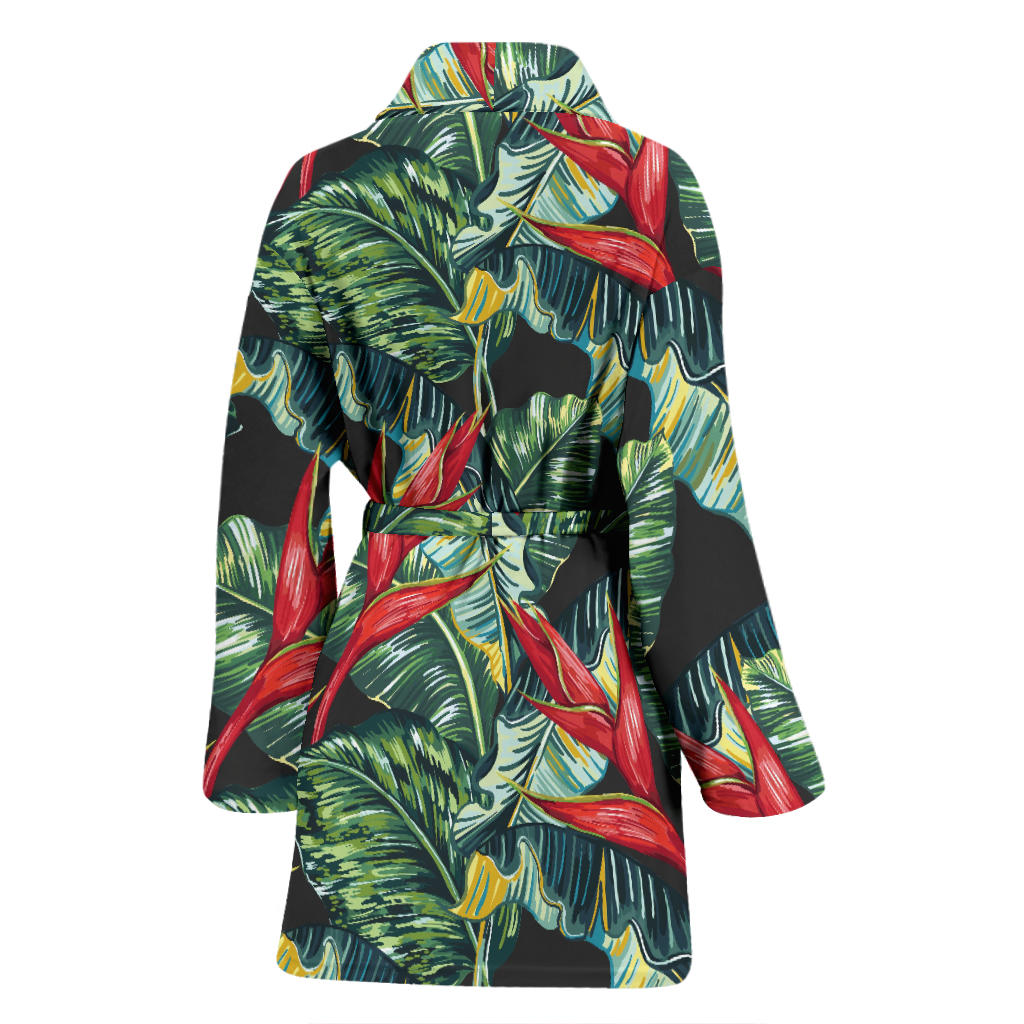 Bird Of Paradise Pattern Print Design BOP06 Women Bathrobe