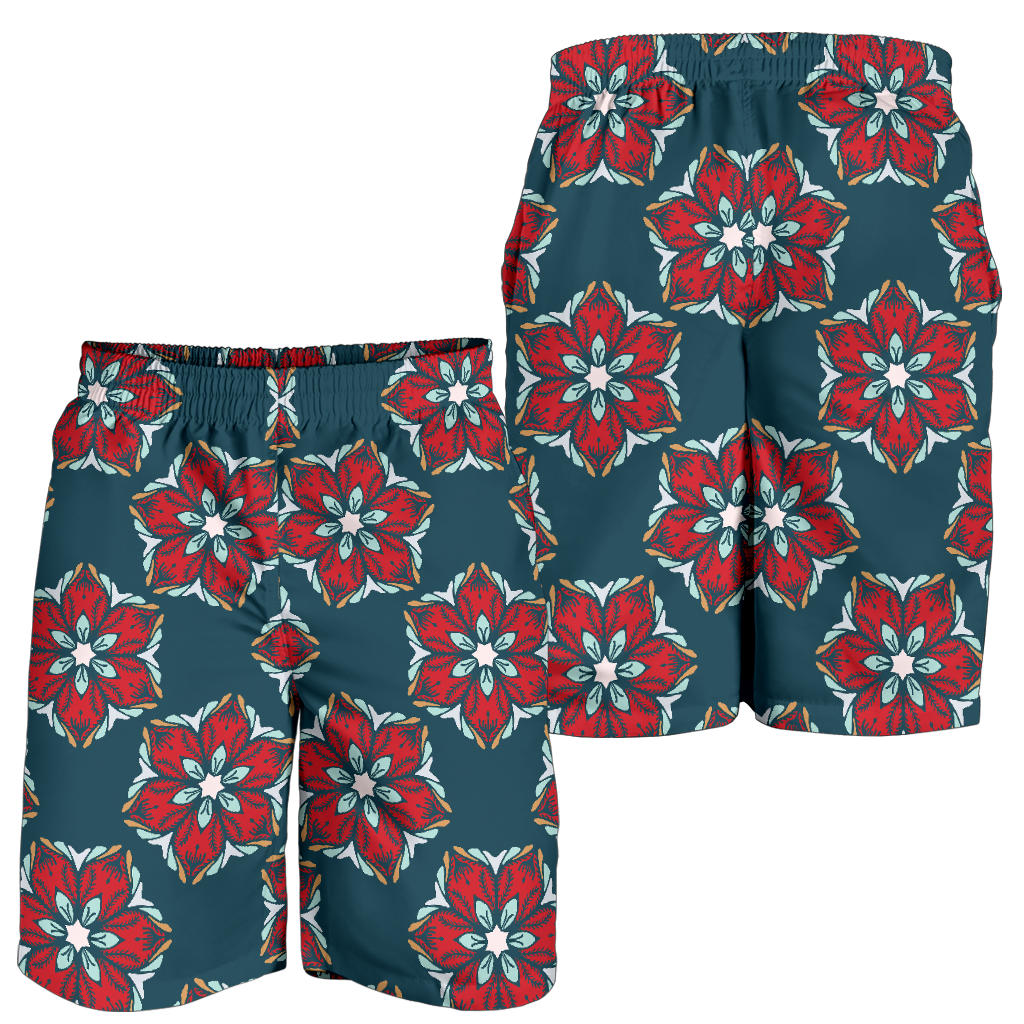 Poinsettia Pattern Print Design A03 Mens Shorts