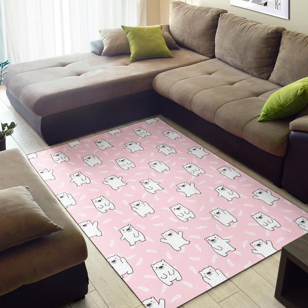 Polar Bear Pattern Print Design PB09 Area Rugs
