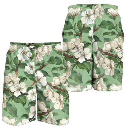 Apple blossom Pattern Print Design AB02 Mens Shorts