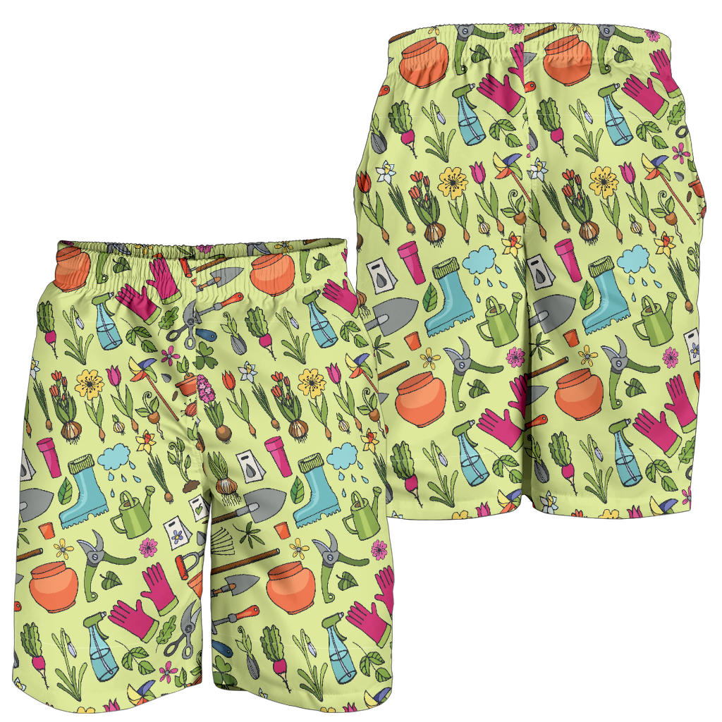 Gardening Pattern Print Design G02 Mens Shorts