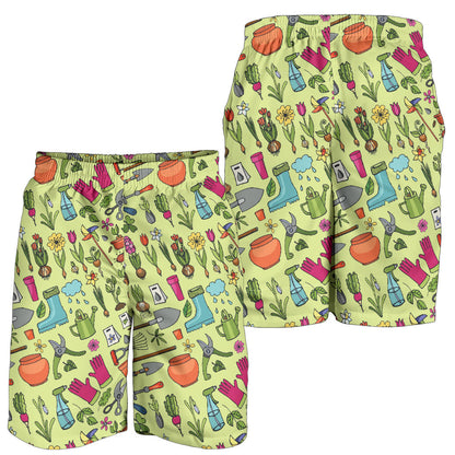Gardening Pattern Print Design G02 Mens Shorts