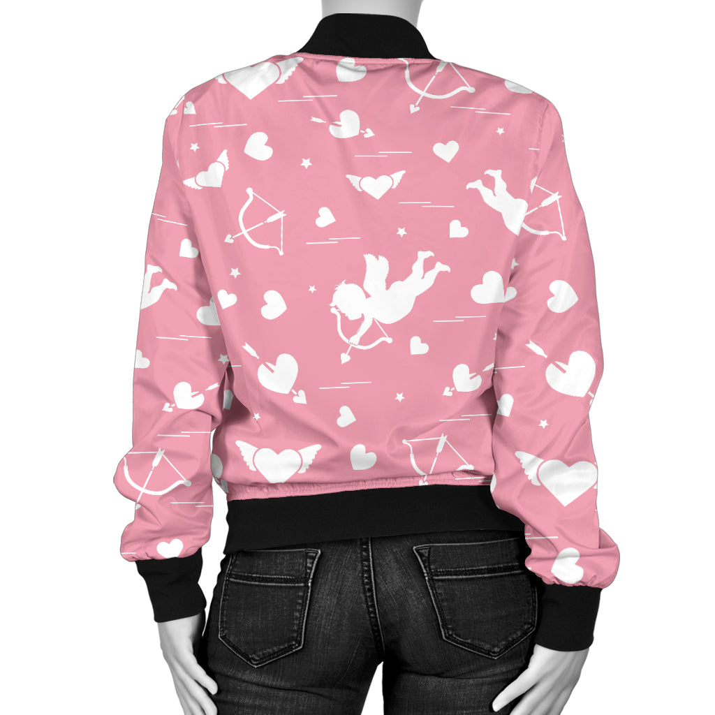 Cupid Pattern Print Design 03 Women's Bomber Jacket