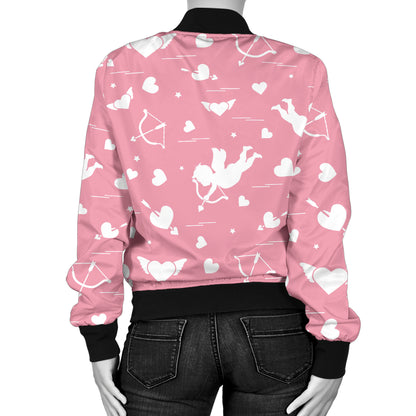 Cupid Pattern Print Design 03 Women's Bomber Jacket