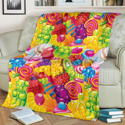 Candy Pattern Print Design CA01 Fleece Blanket