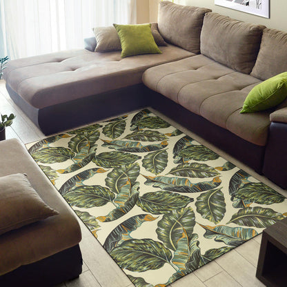 Banana Leaf Pattern Print Design BL08 Area Rugs