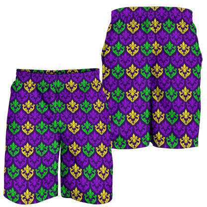 Mardi Gras Pattern Print Design 02 Mens Shorts