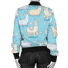 Alpaca Pattern Print Design 06 Women's Bomber Jacket