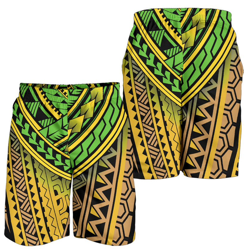 Polynesian Tribal Color Mens Shorts