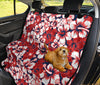 Red Hibiscus Pattern Print Design HB01 Rear Dog  Seat Cover