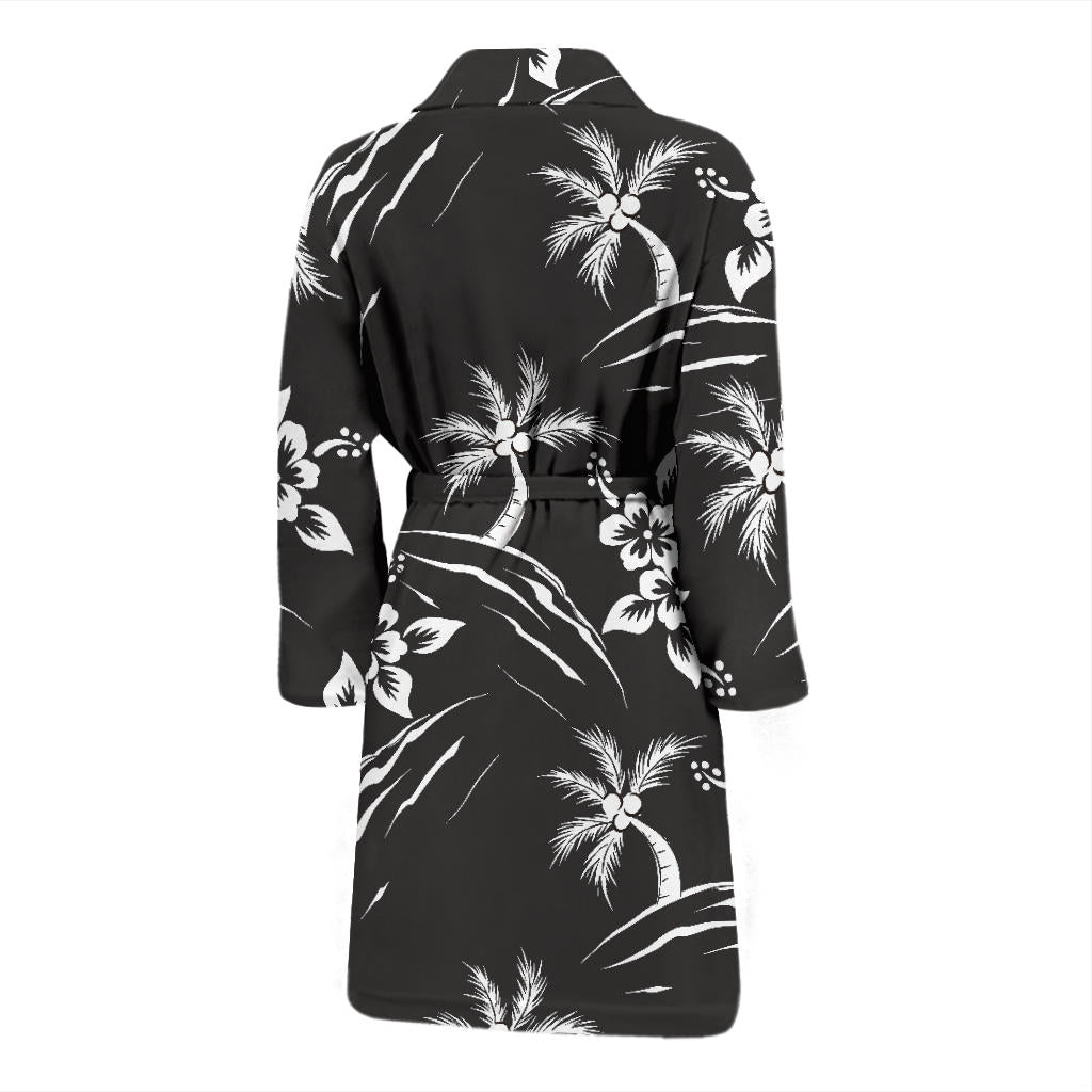 Palm Tree Pattern Print Design PT02 Men Bathrobe