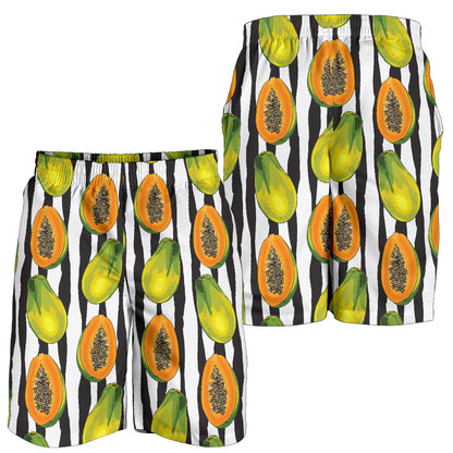 Papaya Pattern Print Design PP01 Mens Shorts
