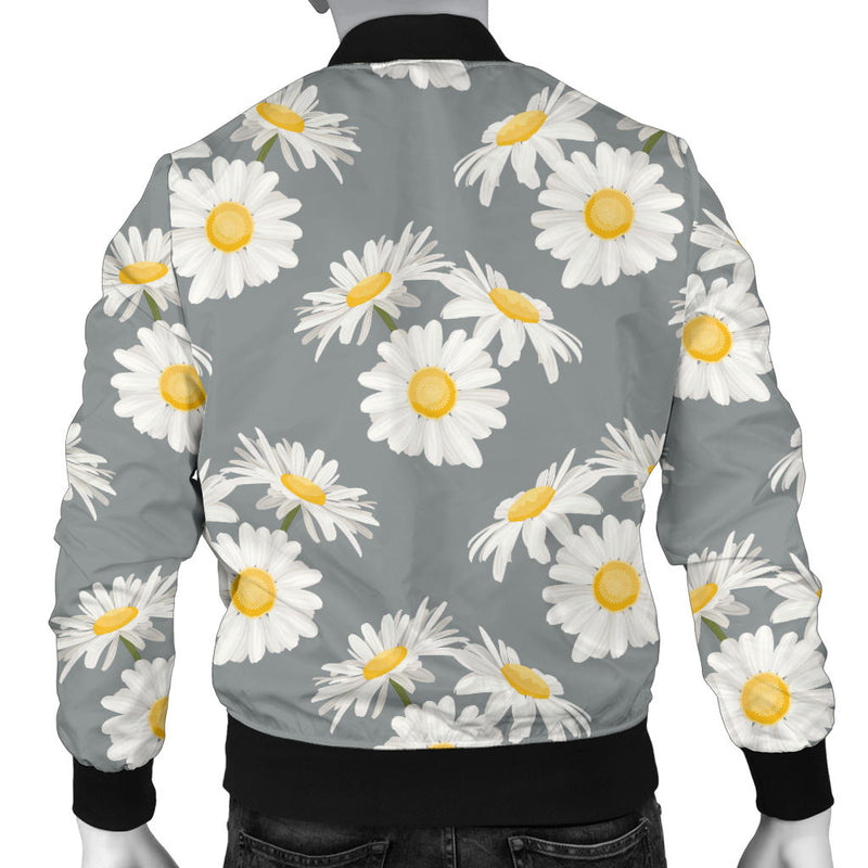 Daisy Pattern Print Design DS09 Men Bomber Jacket