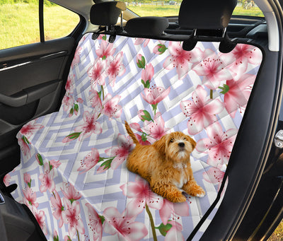 Cherry Blossom Pattern Print Design CB07 Rear Dog  Seat Cover