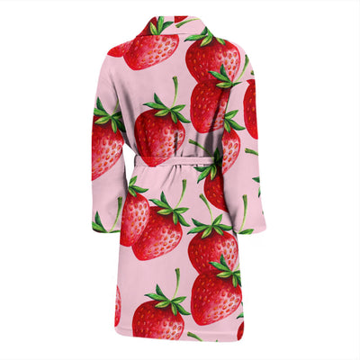Strawberry Pattern Print Design SB03 Men Bathrobe