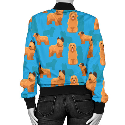 Briards Pattern Print Design 01 Women's Bomber Jacket