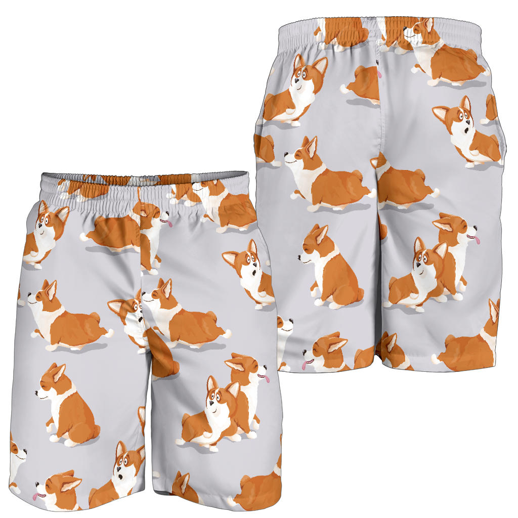 Pembroke Welsh Corgis Pattern Print Design A04 Mens Shorts