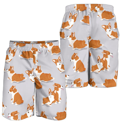 Pembroke Welsh Corgis Pattern Print Design A04 Mens Shorts