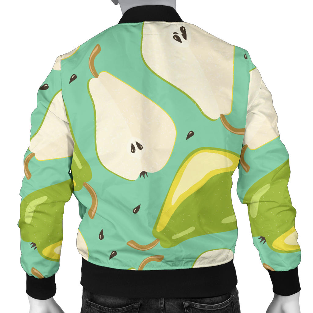 Pear Pattern Print Design PE04 Men Bomber Jacket