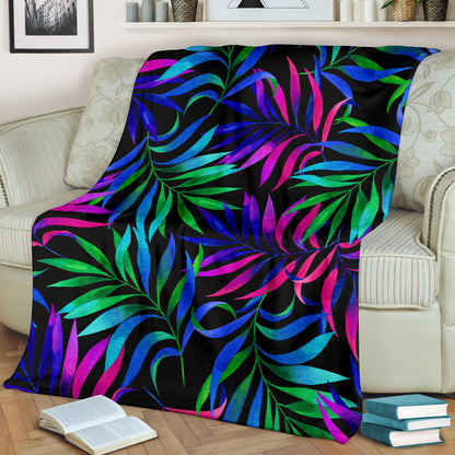 Tropical Flower Pattern Print Design TF010 Fleece Blanket