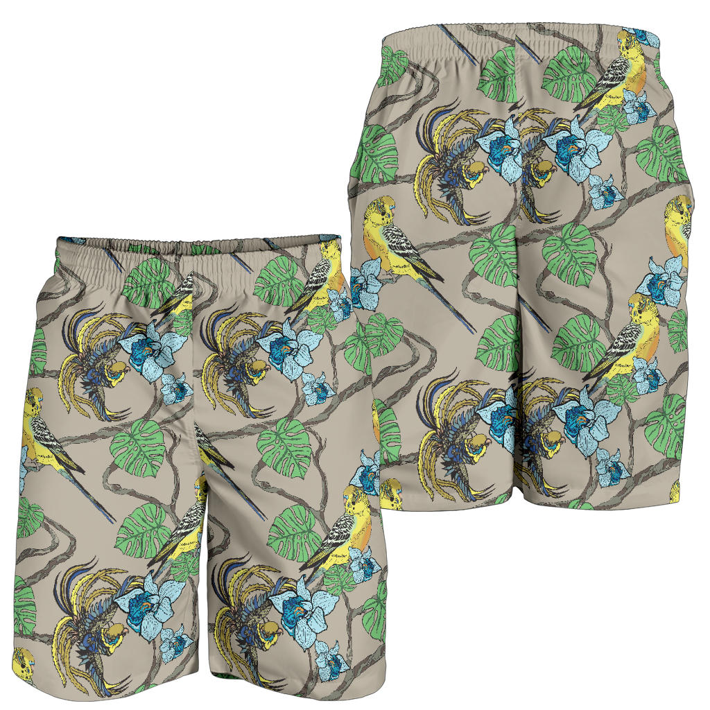 Parakeet Pattern Print Design A02 Mens Shorts