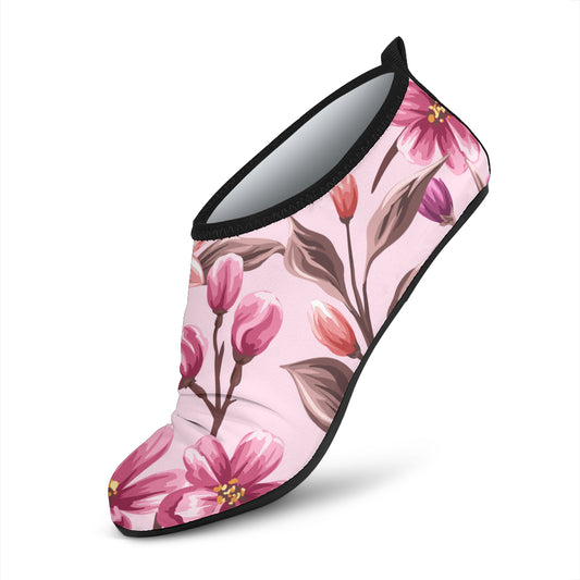 Summer Floral Pattern Print Design SF09 Aqua Water Shoes
