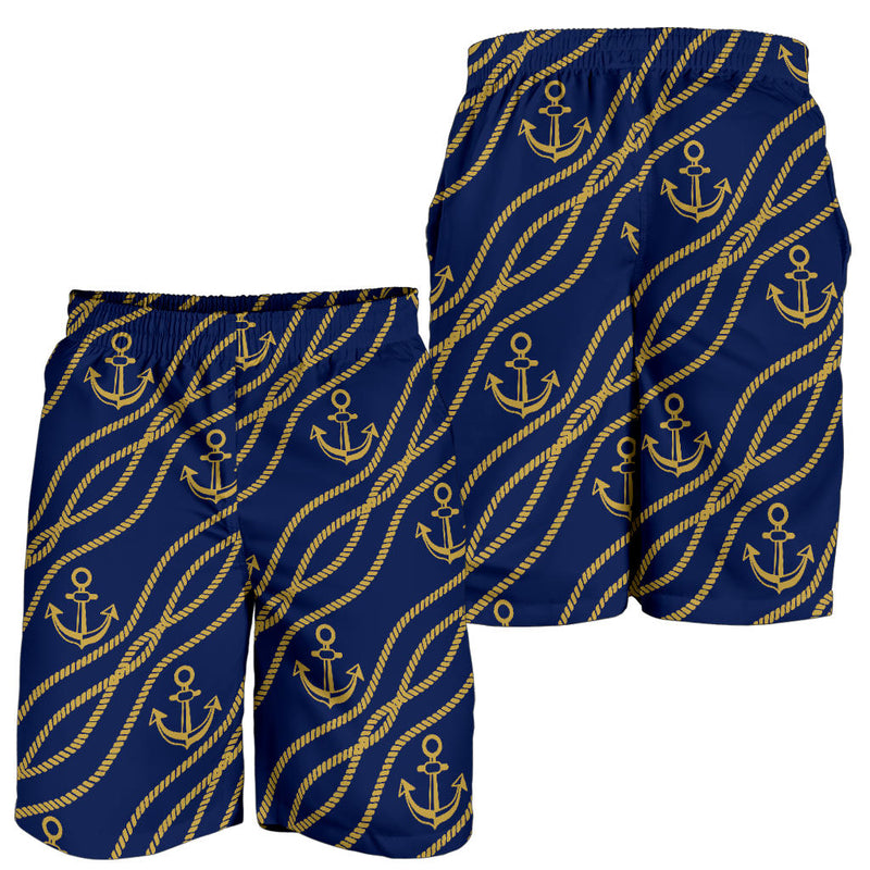 Nautical Anchor Rope Pattern Mens Shorts