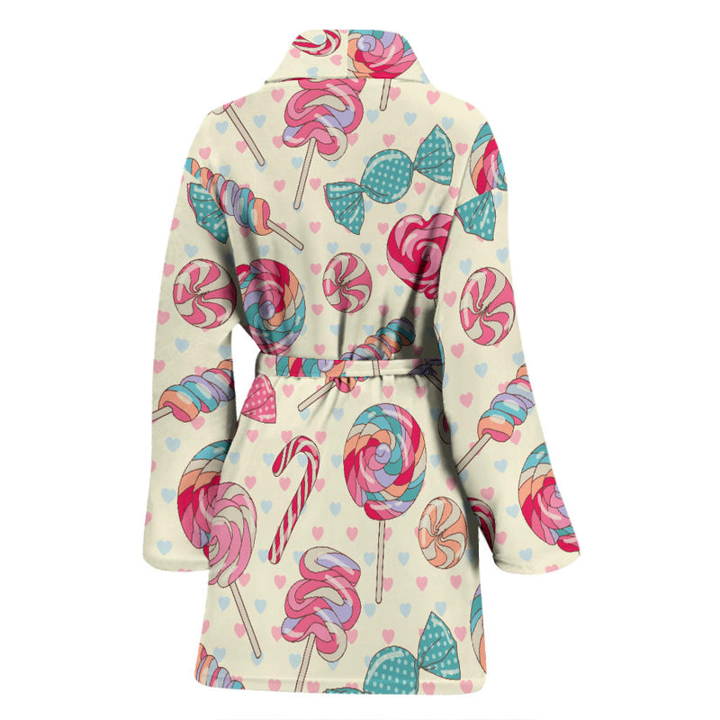 Candy Pattern Print Design CA04 Women Bathrobe