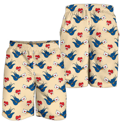 Swallow Bird Pattern Print Design 05 Mens Shorts