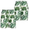 Green Pattern Tropical Palm Leaves Mens Shorts