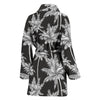 Palm Tree Pattern Print Design PT03 Women Bathrobe