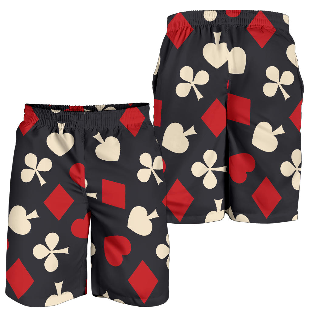 Poker Cards Pattern Print Design A02 Mens Shorts