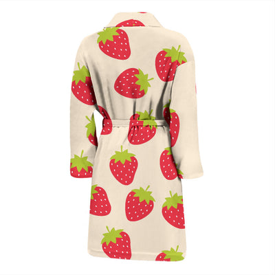Strawberry Pattern Print Design SB02 Men Bathrobe