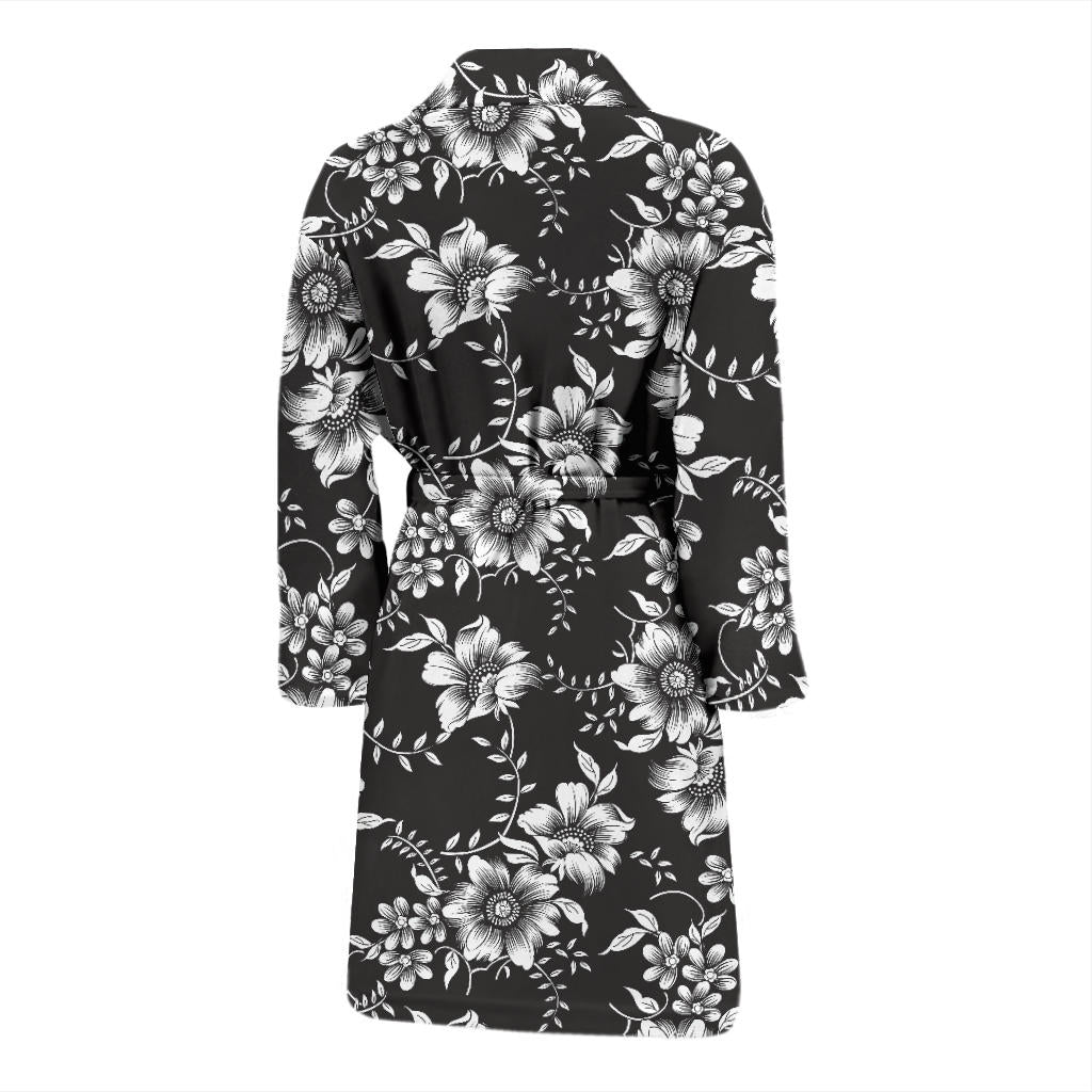 Gerberas Pattern Print Design GB02 Men Bathrobe