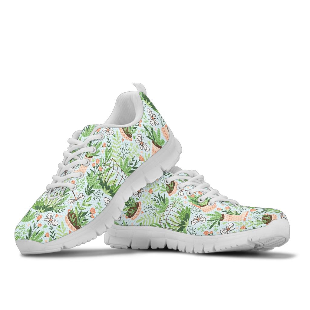 Gardening Pattern Print Design G04 Sneakers White Bottom Shoes